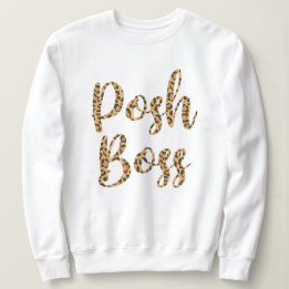 Posh Chef Leopard tryckt Pullover Sweatshirt T Shirt