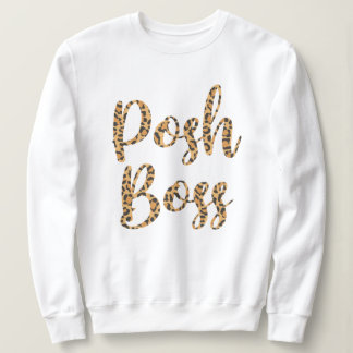 Posh Chef Leopard tryckt Pullover Sweatshirt T Shirt