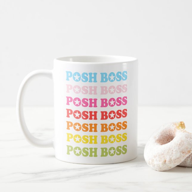Posh Chef Star Studerade Rainbow Coffee Mugg (Med munk)