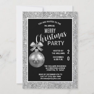 Posh Decorative Silver jul Inbjudningar