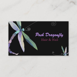 Posh Dragonfly Hair Salon-avtalskort Tidsbeställning Kort