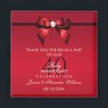 Posh Gem Bow & Ribbon 40 Bröllop-årsdagen Magnet<br><div class="desc">Anpassningsbarnas 40-årsjubileum i Bröllop är ett tack för par 40-årsjubileum. All text, allt teckensnitt och all text i färg är helt och hållet anpassade för att uppfylla dina krav. Om du vill hjälpa till att anpassa produkten eller vill ha matchande produkter kontaktar du mig genom min butik och jag kommer...</div>
