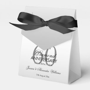 Posh Gem Bow & Ribbon 60-årsdagen Bröllop Presentaskar