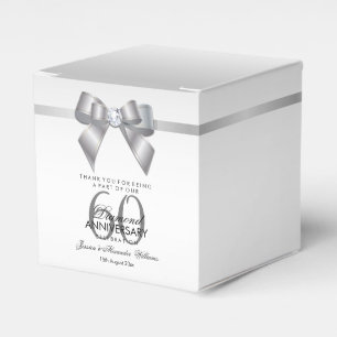 Posh Gem Bow & Ribbon 60-årsdagen Bröllop Presentaskar