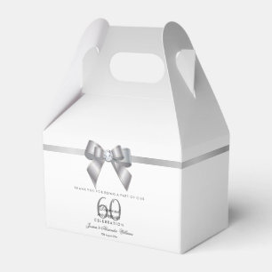 Posh Gem Bow & Ribbon 60-årsdagen Bröllop Presentaskar
