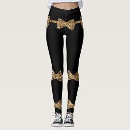 Posh Girls - svart och Guld-fält Leggings