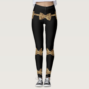 Posh Girls - svart och Guld-fält Leggings