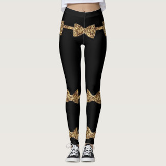 Posh Girls - svart och Guld-fält Leggings