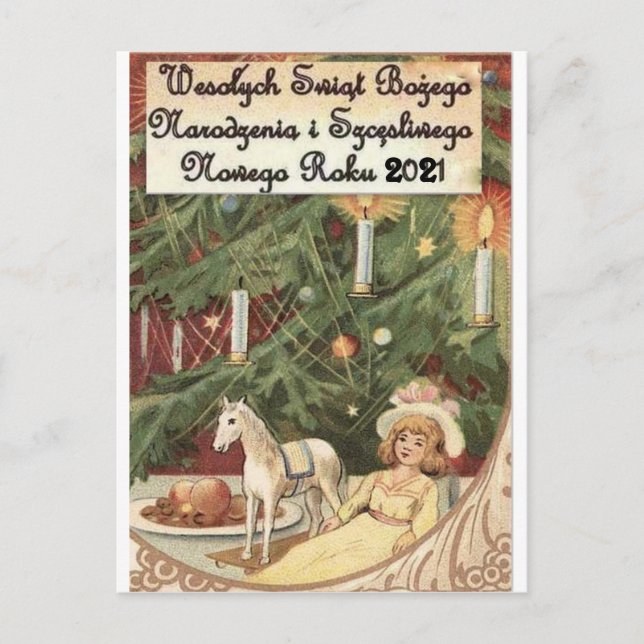 POSH GOD JUL WESOLYCH SWIAT 2021 HELG VYKORT (Framsida)