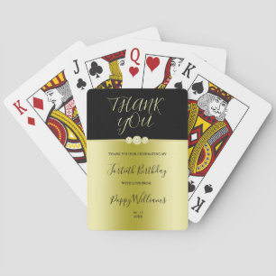 Posh Guld & Black Elegant Diamonds 40:e födelsedag Casinokort