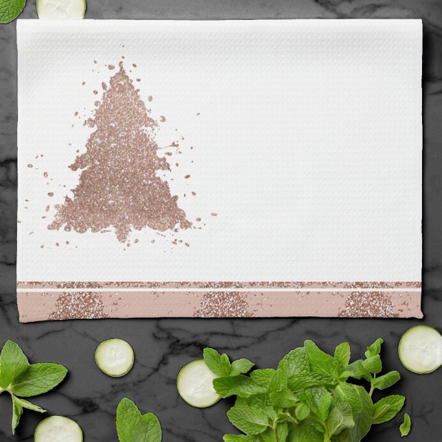 Posh Julgran | Glam Ro Guld Luxurious Kökshandduk (Skapare uppladdad)