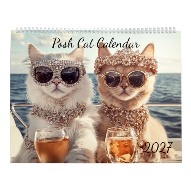 Posh kattkalender 2027 Katt Kalender (Omslag)