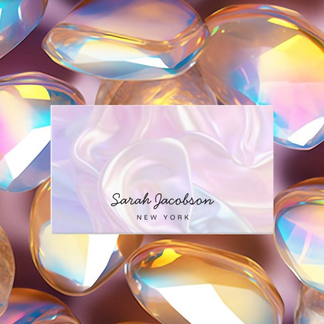 Posh Lyx Opal Iridescent Stil Visitkort (Skapare uppladdad)