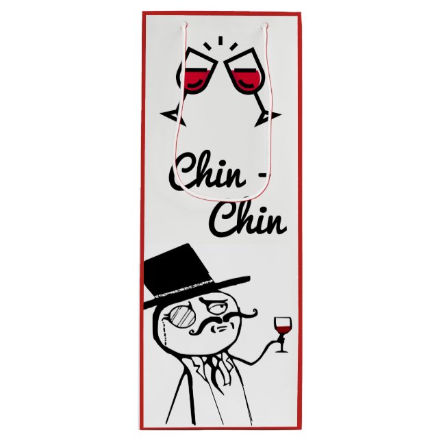 Posh Man med Top hat Vin-giftchin Chin Chin (Framsidan)