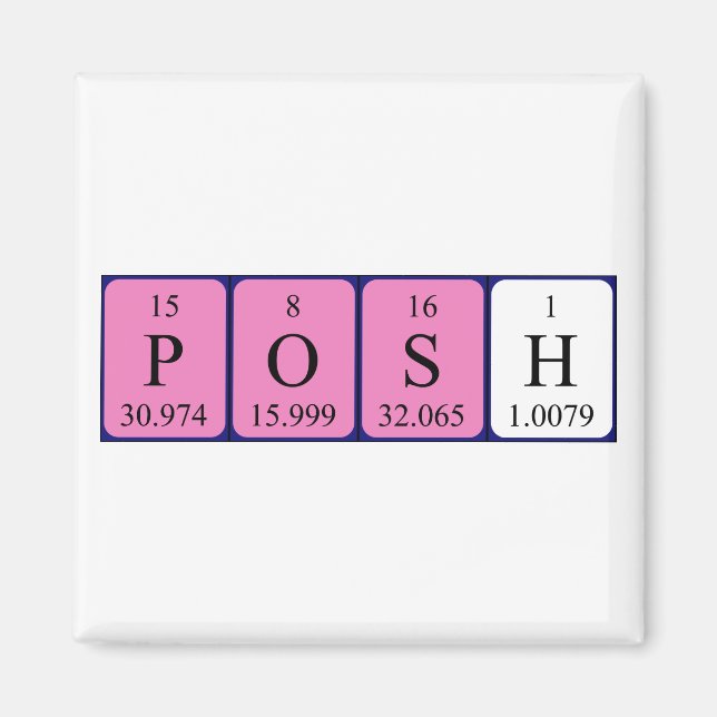 Posh Periodisk magnet bord namn (Framsidan)