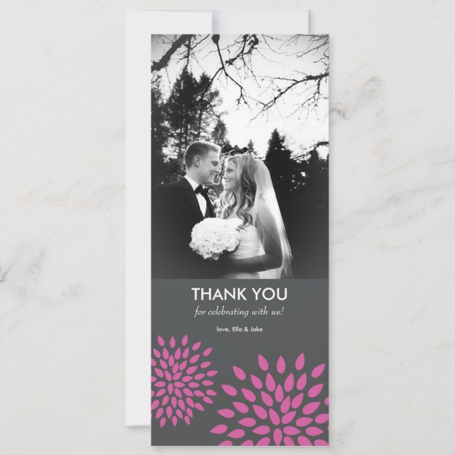 Posh Petals | Berry | Tack för ditt kort (Framsida)