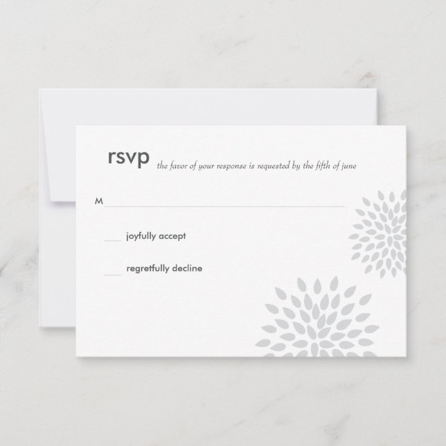 Posh Petals | SILVER | OSA Kort (Framsida)