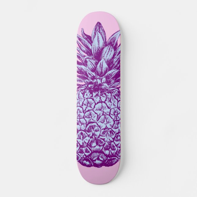 Posh Pineapple - Mini Skateboard Bräda 18,5 Cm (Framsida)