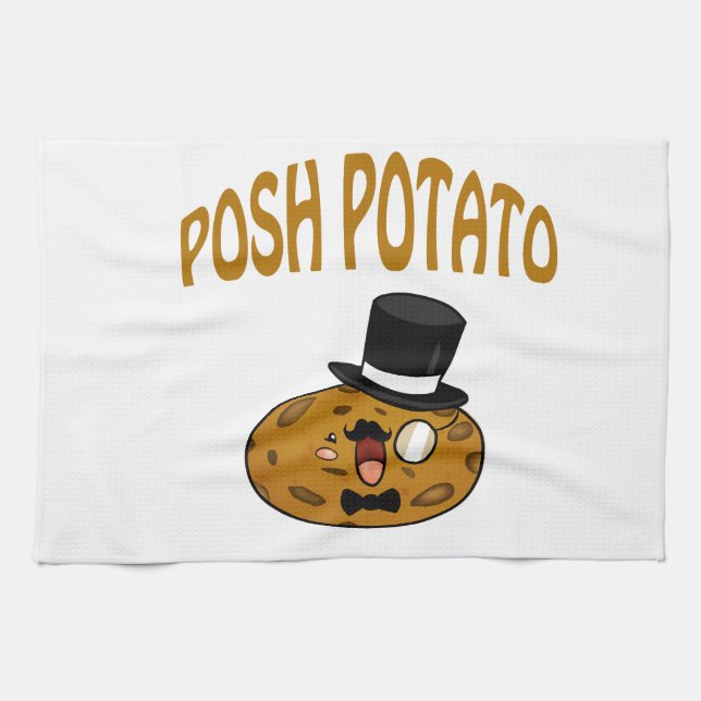 Posh potatis kökshandduk (Horisontell)
