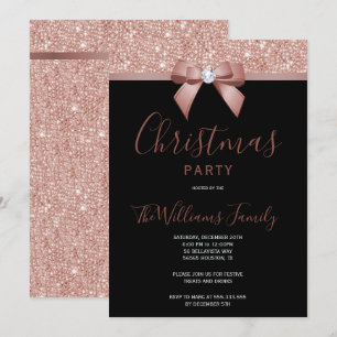 Posh Ro Guld Jewel Bow jul Party Inbjudningar