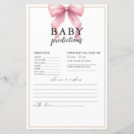 Posh Rosa Coquette Bow Baby Predictions Advice