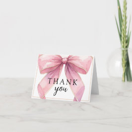 Posh Rosa Coquette Bow Barnomsfest Tack Kort