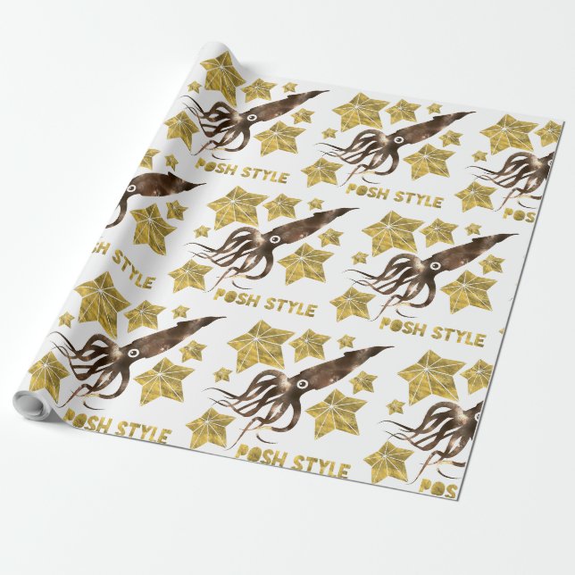 posh stil presentpapper (Utrullad)