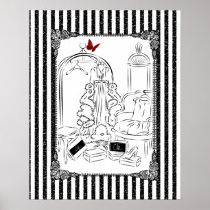 Posh Wardrobe Stripe-rum Poster