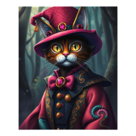 Posh Wizard Cat Fototryck