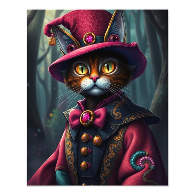 Posh Wizard Cat Fototryck (Framsidan)