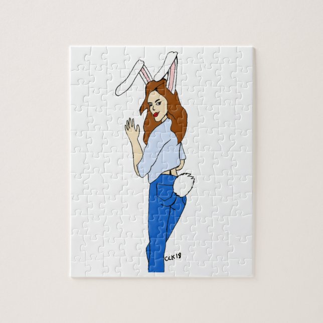 posing bunnygirl pussel (Vertikal)