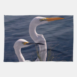 Posing Egrets Kökshandduk