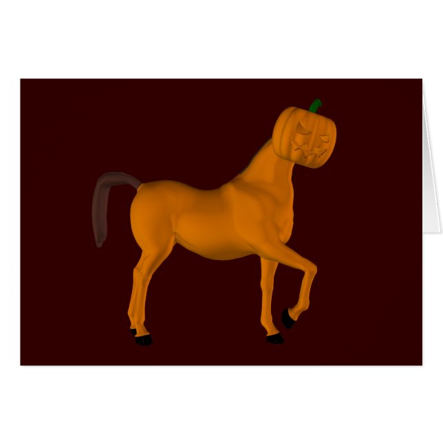 Posing Halloween Horse Hälsningskort (Framsidan Horizontal)