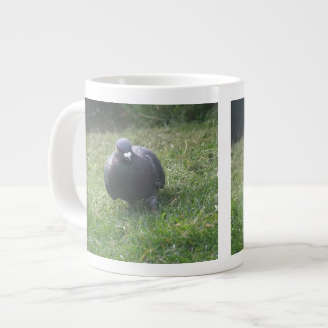 Posing Pigeon Mugg Jumbo Mugg (Framsida vänster)