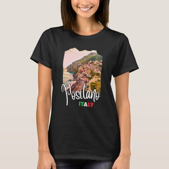 Positano Amalfi Coast  1 T Shirt (Framsida)