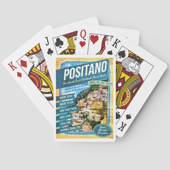POSITANO AMALFI COASTPLAYING CARDS CASINOKORT (Baksidan)