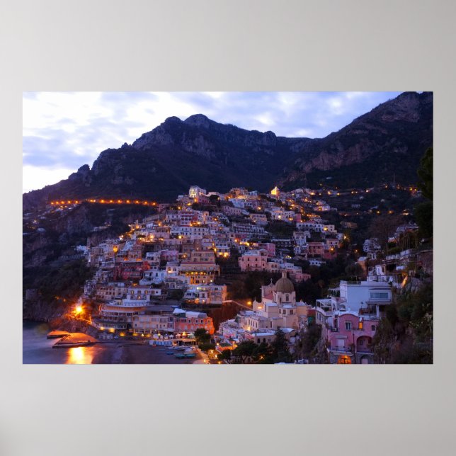 Positano, Amalfi Kusten, Italien Poster (Framsidan)
