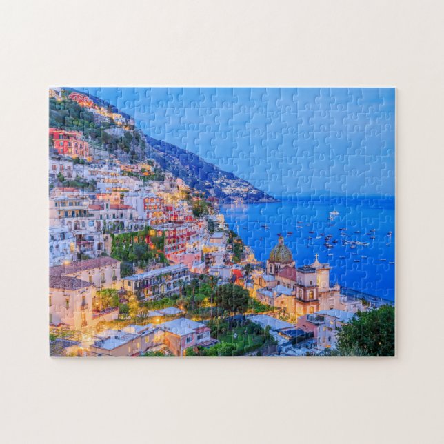 Positano, Amalfi Kusten, Italien. Pussel (Horisontell)
