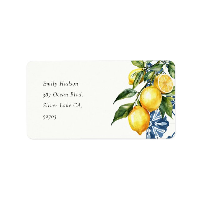 Positano Amalfi-kusten Italienska Etikett Adressetikett (Framsidan)