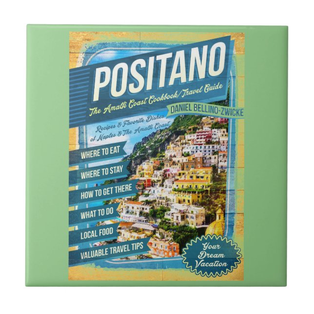 POSITANO AMALFI KUSTEN TILE KAKELPLATTA (Framsidan)