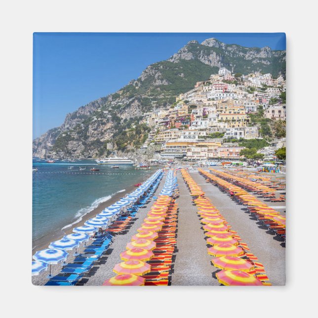 Positano Beach Amalfi Kusten Italien Magnet (Framsidan)