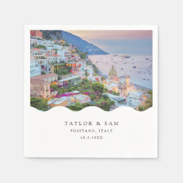 Positano Bröllop Amalfi Kusten Cocktail Napkin Pappersservett
