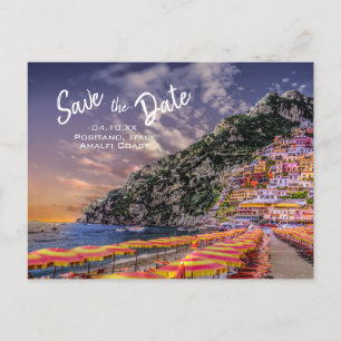 Positano Bröllop Amalfi Kusten Italienska Bröllop Meddelande Vykort