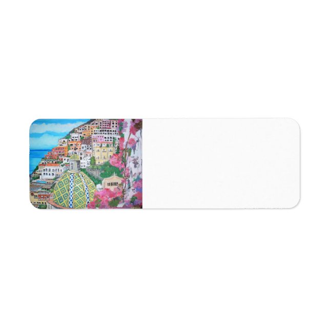 Positano - etiketter returadress etikett (Framsidan)