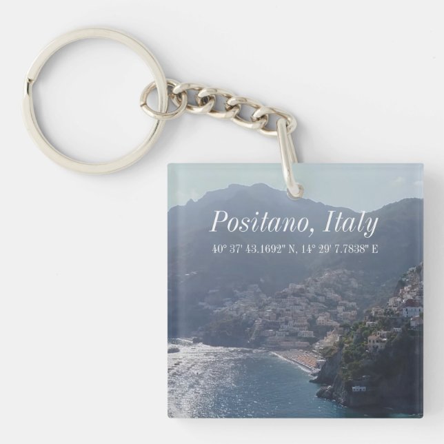 Positano, GPS-nyckelkedja för Italien (Framsidan)