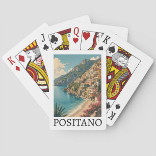 Positano Italien Amalfi-kusten Retro Resa Casinokort