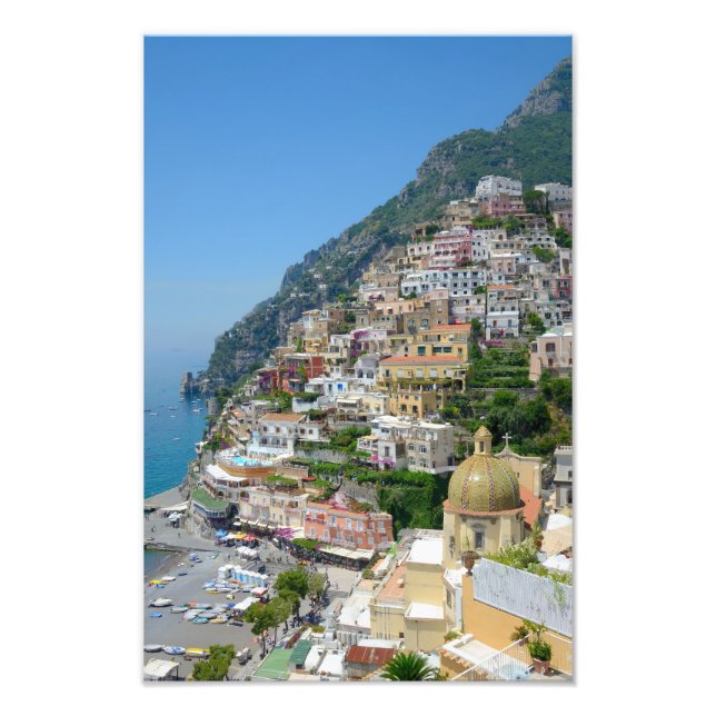 Positano, Italien Fototryck (Framsidan)