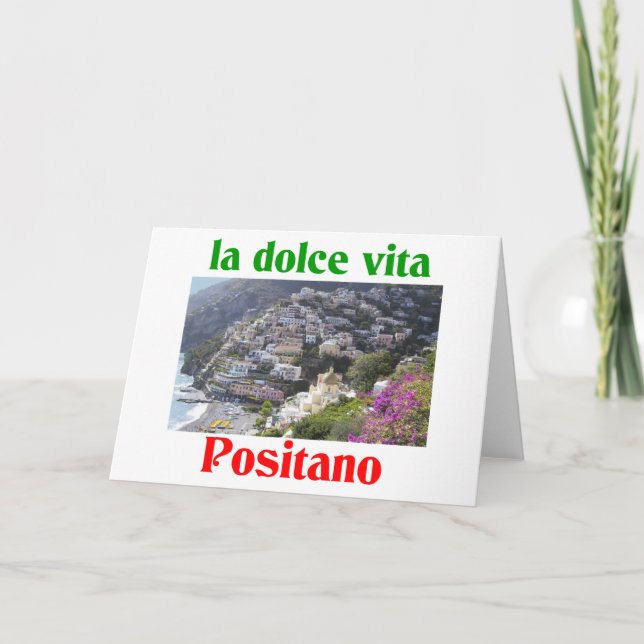 Positano italien helgkort (Framsida)