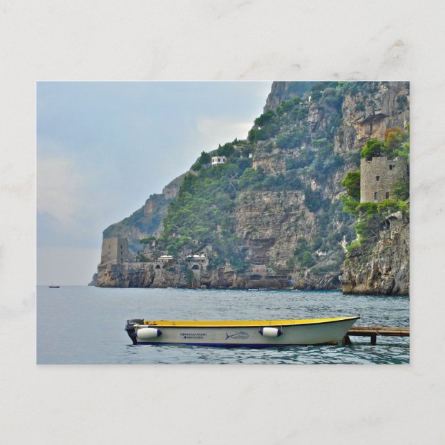 Positano, Italien - Kustrek Vykort (Framsida)