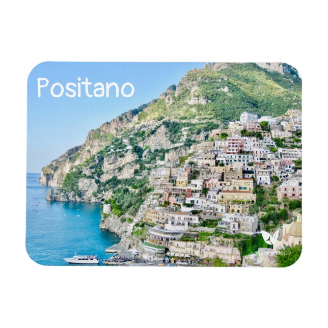 Positano, Italien - kylmagnet av Velvet Escape Magnet (Horisontell)